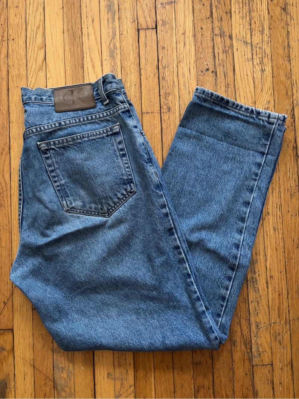 Vintage Calvin Klein 90s medium wash high waist blue jeans